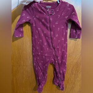 Kids One Piece in Purple Floral Design